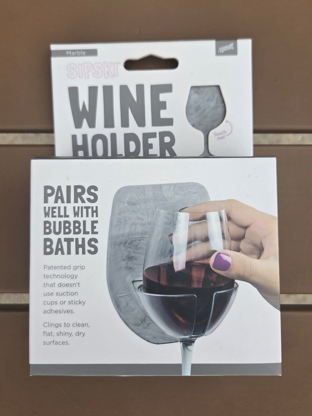 Sipski Marble Wine Bath And Shower Holder - Gray